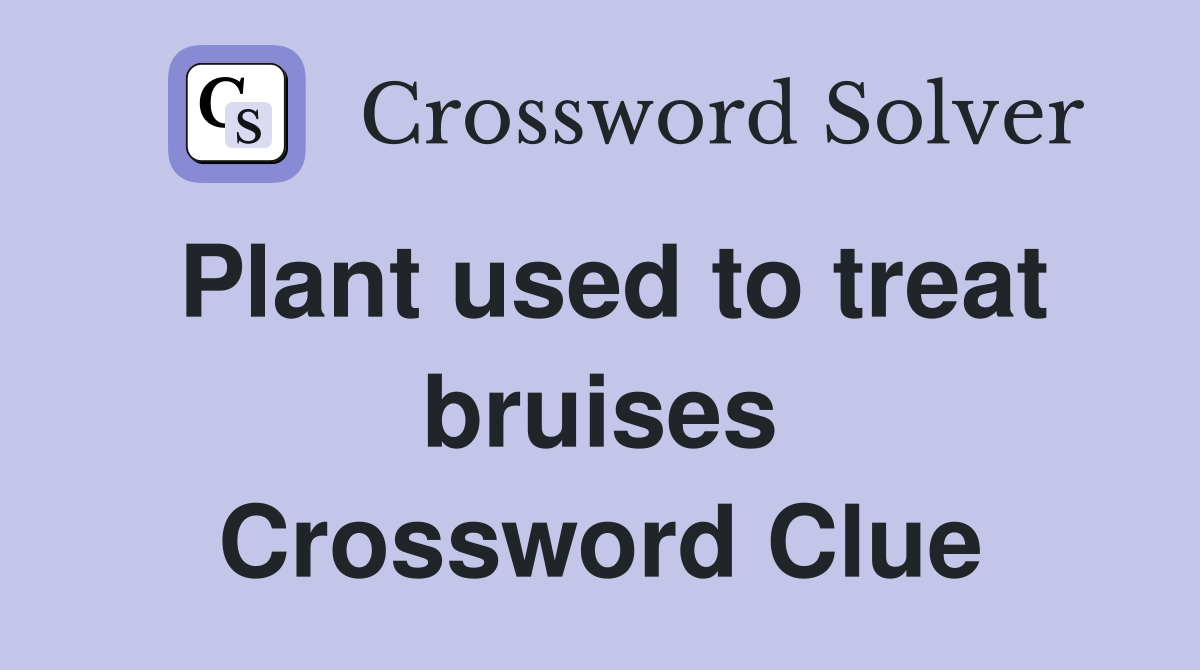 Plant used to treat bruises Crossword Clue Answers Crossword Solver